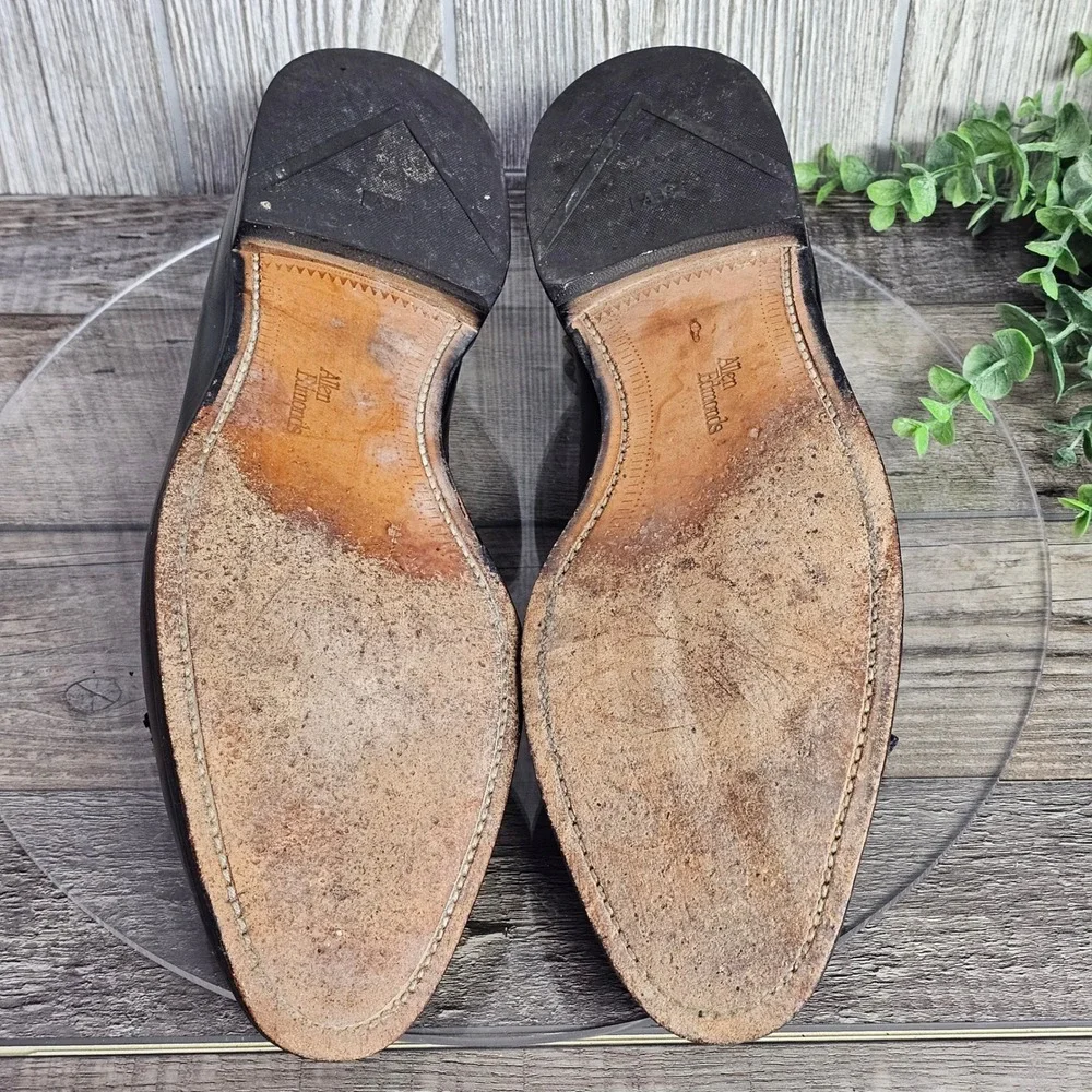 Vintage Allen Edmonds Manchester Wingtip Tassel Loafers Men's 12A Black‎ USA